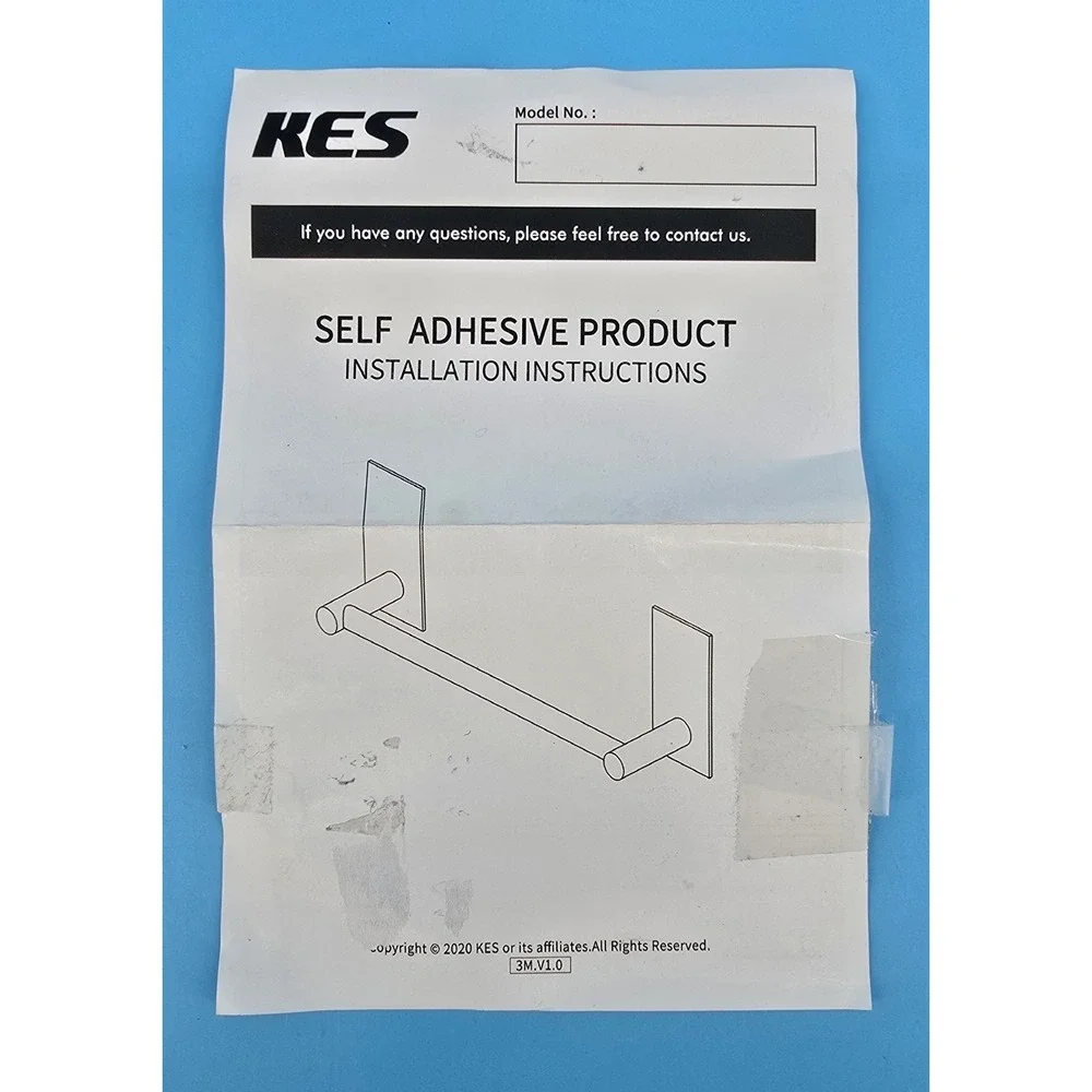 KES Shelf w/ Railing Self Adhesive Black Metal 4x16x3